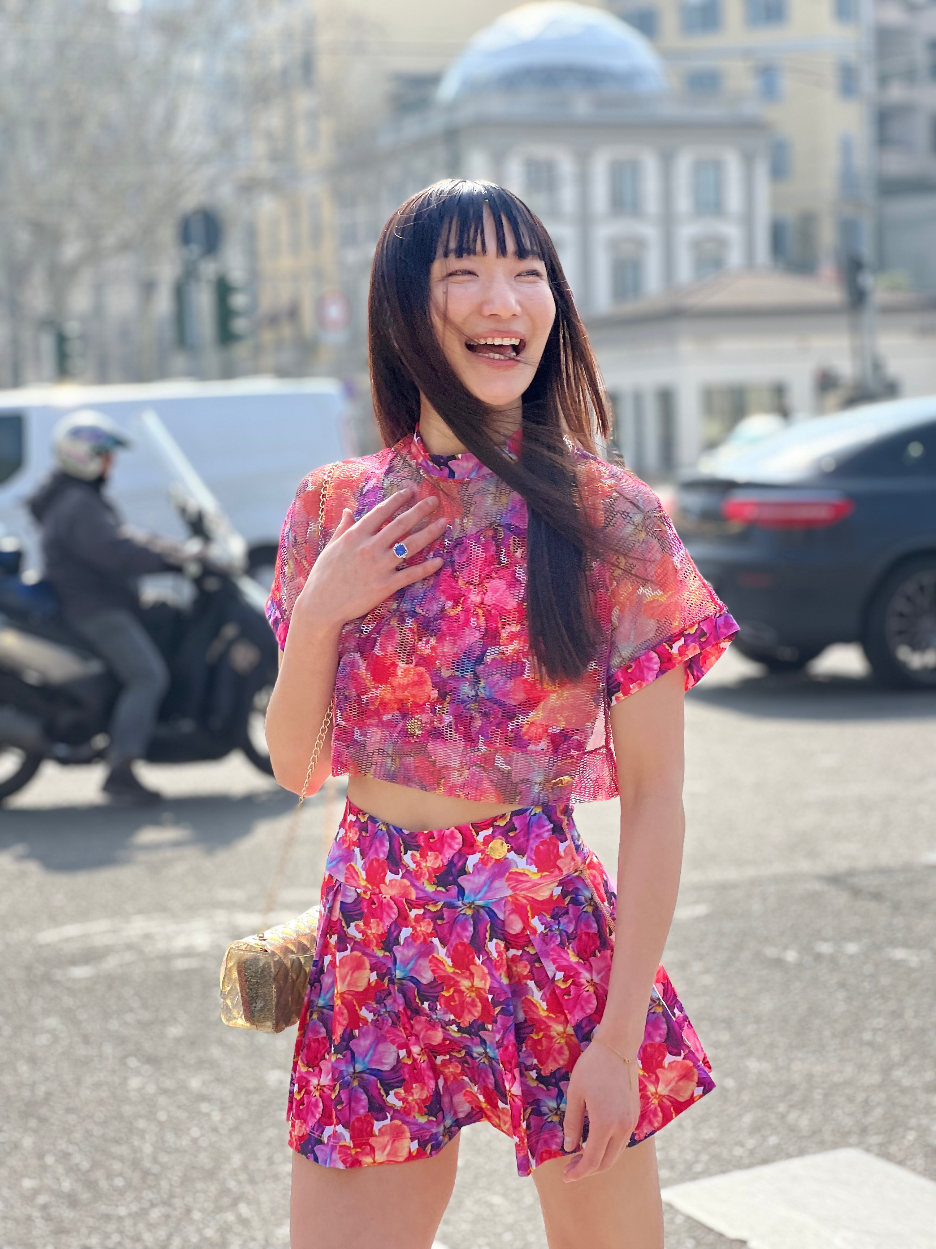 Floral Mesh Resort T-Shirt